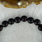 Natural Indian Small Leaf Zitan Rose Wood Beads Bracelet 天然小叶紫檀手链 6.16g 14.5cm 8.0mm 22 Beads - Huangs Jadeite and Jewelry Pte Ltd