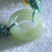 Type A Blueish Green Jadeite Ping An Kou String Bracelet 2.82g 15.2 by 5.1mm - Huangs Jadeite and Jewelry Pte Ltd