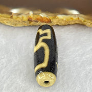 Natural Powerful Tibetan Old Oily Agate Cai Shen with Moon Sun Star Dzi Bead Heavenly Master (Tian Zhu) 财神天珠 8.63g 38.2 by 12.2mm - Huangs Jadeite and Jewelry Pte Ltd