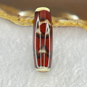 Natural Powerful Tibetan Old Oily Agate Sky Door Serenity 1 Eye Dzi Bead Heavenly Master (Tian Zhu) 一眼天诛 8.75g 37.8 by 12.0mm - Huangs Jadeite and Jewelry Pte Ltd