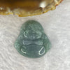 Type A Semi Icy Blueish Green Lavender Jadeite Milo Buddha Pendant 5.82g 26.0 by 26.8 by 5.0mm - Huangs Jadeite and Jewelry Pte Ltd