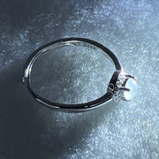 Type A Semi Icy Lavender Cabochon Jadeite in S925 Sliver Ring (Adjustable Size) 1.26g 4.0 by 2.0mm - Huangs Jadeite and Jewelry Pte Ltd