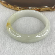 Type A Faint Green with Faint Lavender and Yellow Spot Jadeite Bangle 53.71g Internal Diameter 54.0mm 13.9 by 7.7mm (Very Slight Internal Lines) - Huangs Jadeite and Jewelry Pte Ltd