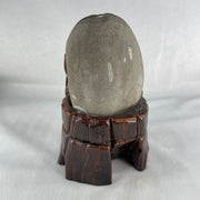 Natural Amethyst Cave with Wooden Stand 844.6g 96.5 by 106.5 by 150.0mm - Huangs Jadeite and Jewelry Pte Ltd