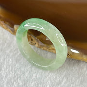 Type A Light Green with Emerald Green Patches Jadeite Ring 3.68g 5.7 by 3.6mm US7.5 HK16.5 - Huangs Jadeite and Jewelry Pte Ltd