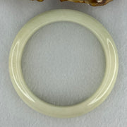 Type A Light Green Jadeite Bangle Internal Diameter 57.5mm 57.45g 12.8 by 8.4mm (Very Slight External Rough) - Huangs Jadeite and Jewelry Pte Ltd