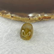 Good Grade Natural Golden Rutilated Quartz Crystal Lulu Tong Barrel 天然金顺发晶水晶露露通桶 3.91g 14.4 by 12.6mm - Huangs Jadeite and Jewelry Pte Ltd