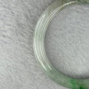 Type A Mixed Green Jadeite Bangle 39.72g Inner Diameter 57.2mm 8.7 by 8.4mm (External Lines) - Huangs Jadeite and Jewelry Pte Ltd