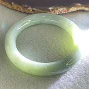 Type A Blueish Green Jadeite Bangle Internal Diameter 55.9mm 68.11g 11.4 by 10.8mm  (Slight Internal Lines) - Huangs Jadeite and Jewelry Pte Ltd