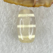 Natural Powerful Tibetan Old Oily Agate 3-Lines Dzi Bead Heavenly Master (Tian Zhu) 三行天诛 3.13g 17.7 by 9.9mm - Huangs Jadeite and Jewelry Pte Ltd