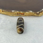 Natural Powerful Tibetan Old Oily Agate Sky Door Serenity 1 Eye Dzi Bead Heavenly Master (Tian Zhu) 一眼天诛 10.00g 37.9 by 17.8mm - Huangs Jadeite and Jewelry Pte Ltd