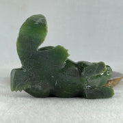 Natural Dark Green Serpentine Seal Display 481.5g 118.0 by 92.6 by 58.6mm - Huangs Jadeite and Jewelry Pte Ltd