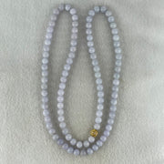 Type A Full Lavender Jadeite Beads Necklace 57.74g 66cm 7.0mm 98 Beads - Huangs Jadeite and Jewelry Pte Ltd