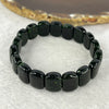 Natural Dark Green Goldstone Bracelet 天然绿砂石手链 24.60g 15.5cm 13.6 by 9.5 by 5.2mm 18 Beads - Huangs Jadeite and Jewelry Pte Ltd