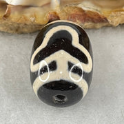 Natural Powerful Tibetan Old Oily Agate Double Bodhi Tree Dzi Bead Heavenly Master (Tian Zhu) 菩提树天珠 4.50g 17.9 by 12.8mm - Huangs Jadeite and Jewelry Pte Ltd