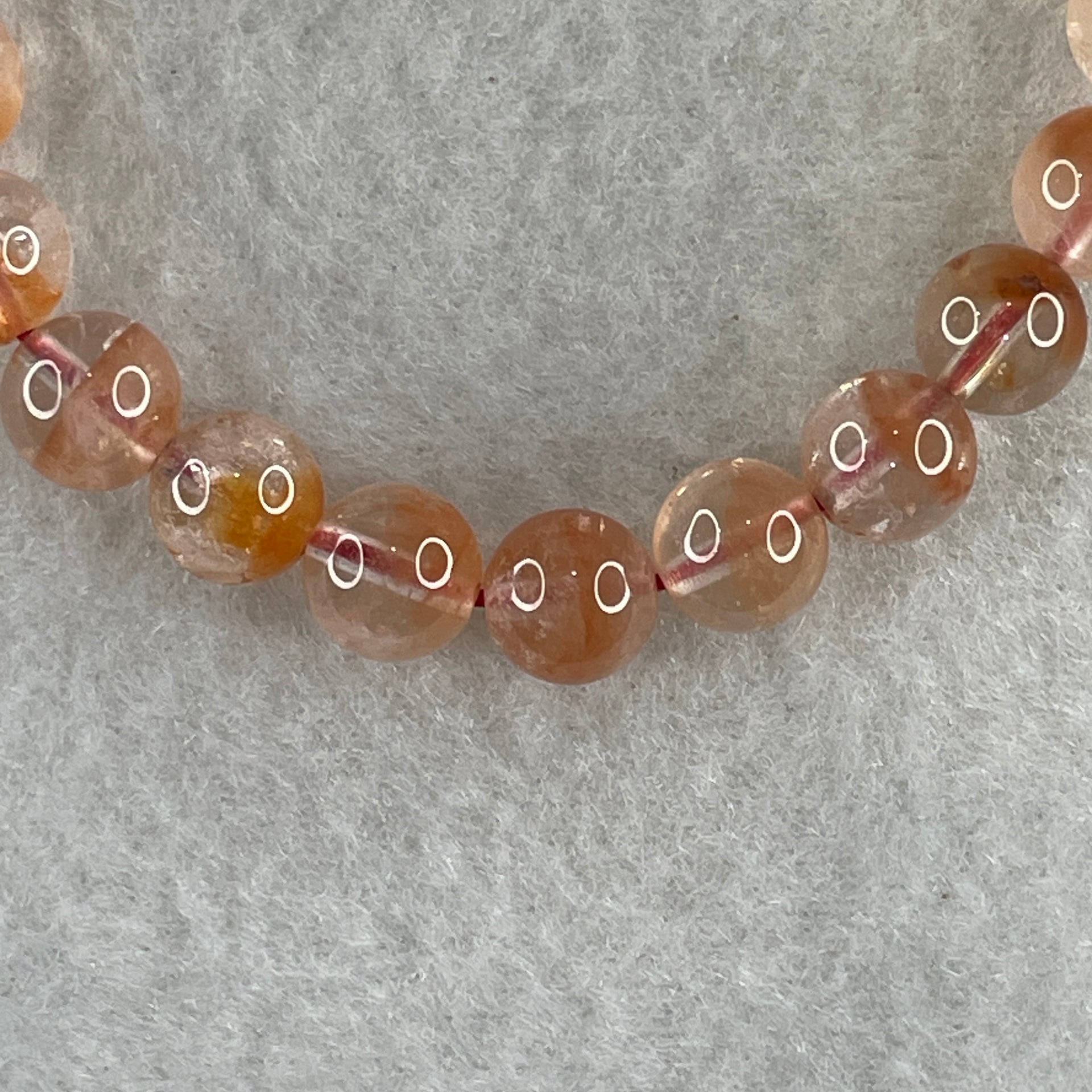 Natural Ferruginous Quartz Bracelet 17.08g 15cm 8.3mm 23 Beads - Huangs Jadeite and Jewelry Pte Ltd