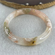 Natural Pink Flower Agate Oval Bangle Set | (68.69g | 55.6mm ID | 9.0 x 6.9mm | Blooming Self-Love & Emotional Renewal Anchor, Feng Shui Harmony & Sovereign Guifei Stacking Bangle Set) - Huangs Jadeite and Jewelry Pte Ltd