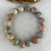 Certified Natural Alashan Agate Pastel Green Beads Bracelet 49.658g 17cm 13.3mm 16Beads - Huangs Jadeite and Jewelry Pte Ltd
