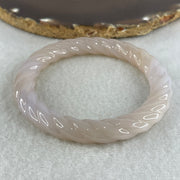 Natural Purple Flower Agate Bangle Set 77.78g Inner Diameter 55.7mm 9.6 by 10.5mm (Perfect) - Huangs Jadeite and Jewelry Pte Ltd