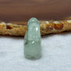 Type A Green Piao Hua Jadeite Rabbit Pendant 10.40g 22.0 by 11.8 by 23.1mm - Huangs Jadeite and Jewelry Pte Ltd