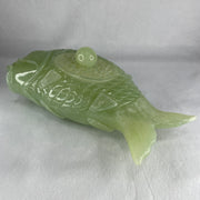 Natural-Green-Serpentine-Carp-Fish-Pot-Display-2,525.3g-250.0-by-150.0-by-105.0mm
