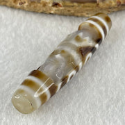 Natural Powerful Tibetan Old Oily Agate Zha Ji La Mu Female Cai Shen and 8 Eyes Dzi Bead Heavenly Master (Tian Zhu) 扎基拉姆女财神八眼天珠 13.65g 57.3 by 12.5mm - Huangs Jadeite and Jewelry Pte Ltd