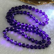 Good Grade Natural Amethyst Necklace 46.18g 53cm 7.8mm 75 Beads - Huangs Jadeite and Jewelry Pte Ltd