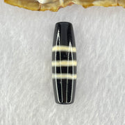 Natural Powerful Tibetan Old Oily Agate 3-Lines Dzi Bead Heavenly Master (Tian Zhu) 8.30g 38.4 by 11.9mm - Huangs Jadeite and Jewelry Pte Ltd