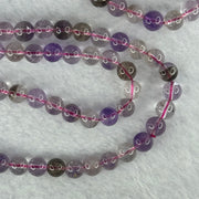 Average Grade Natural Super 7 Crystal Beads Necklace 天然超级七水晶珠项链 34.44g 54cm 6.9mm 85 Beads - Huangs Jadeite and Jewelry Pte Ltd