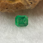 Natural Colombia Green Emerald (Beryl) Cut-Cornered Rectangular step cut 0.66ct 5.5 by 5.2 by 3.0mm - Huangs Jadeite and Jewelry Pte Ltd
