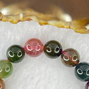 Natural Tourmaline Beads Bracelet 好的天然碧玺珠手链 30.80g 15.5cm 10.4mm 18 Beads - Huangs Jadeite and Jewelry Pte Ltd