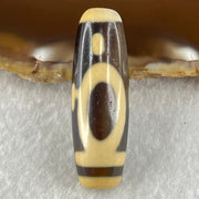 Natural Powerful Tibetan Old Oily Agate One Eye Earthly Dzi Bead Heavenly Master (Tian Zhu) 一眼天诛 9.20g 38.5 by 12.4mm - Huangs Jadeite and Jewelry Pte Ltd