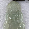 Type A Icy Green Jadeite Guan Yin Pendent 16.22g 49.0 by 33.7 by 4.5mm - Huangs Jadeite and Jewelry Pte Ltd