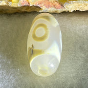 Natural Powerful Tibetan Old Oily Agate 3 Eyes Dzi Bead Heavenly Master (Tian Zhu) 三眼天诛 2.80g 20.1 by 9.9mm - Huangs Jadeite and Jewelry Pte Ltd