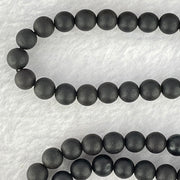 Natural Dark Matt Black Amber Beads Necklace 天然大黑天翁琥珀项链 11.40g 58cm 5.7mm 108 Beads - Huangs Jadeite and Jewelry Pte Ltd