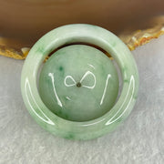 Type A Green Lavender with Green Piao Hua Jadeite Baby Bangle and Ping An Kou Donut Set 63.29g 13.7 by 7.7mm 35.5 by 11.0mm (Close to Perfect) - Huangs Jadeite and Jewelry Pte Ltd