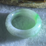 Type A Wuji Grey with Apple Green Patch Jadeite Ring 5.20g 6.8 by 4.7mm US7 HK15.4 - Huangs Jadeite and Jewelry Pte Ltd
