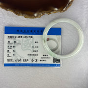 Type A Light Green Jadeite Bangle 41.68g Internal Diameter 52.2mm 12.9 by 7.2mm (Slight External Rough) - Huangs Jadeite and Jewelry Pte Ltd