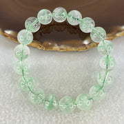 Special Grade Natural Green Phantom Quartz Bracelet 34.91g 17cm 11.3mm 18 Beads - Huangs Jadeite and Jewelry Pte Ltd