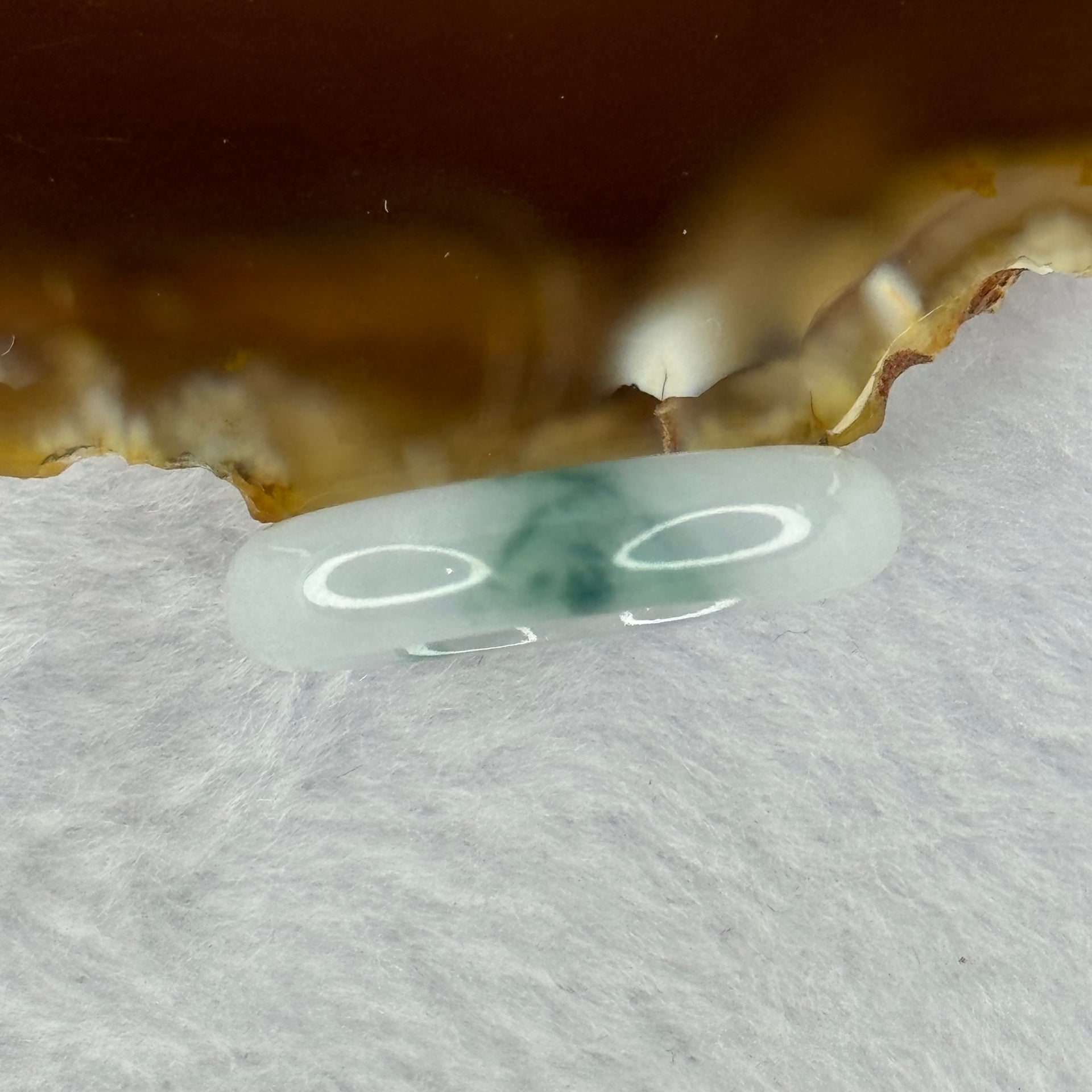 Type A Light Green Lavender with Blueish Green Patch Jadeite Ring 3.70g 5.9 by 3.6mm US9.5 HK21 - Huangs Jadeite and Jewelry Pte Ltd