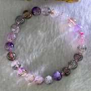 Natural Super 7 Beads Bracelet 20.61g 17cm 8.8mm 23 Beads - Huangs Jadeite and Jewelry Pte Ltd