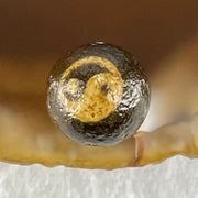 Natural Powerful Tibetan Old Oily Agate Yin Yang Bead Heavenly Master (Tian Zhu) 1.44g 10.0 by 10.3mm - Huangs Jadeite and Jewelry Pte Ltd