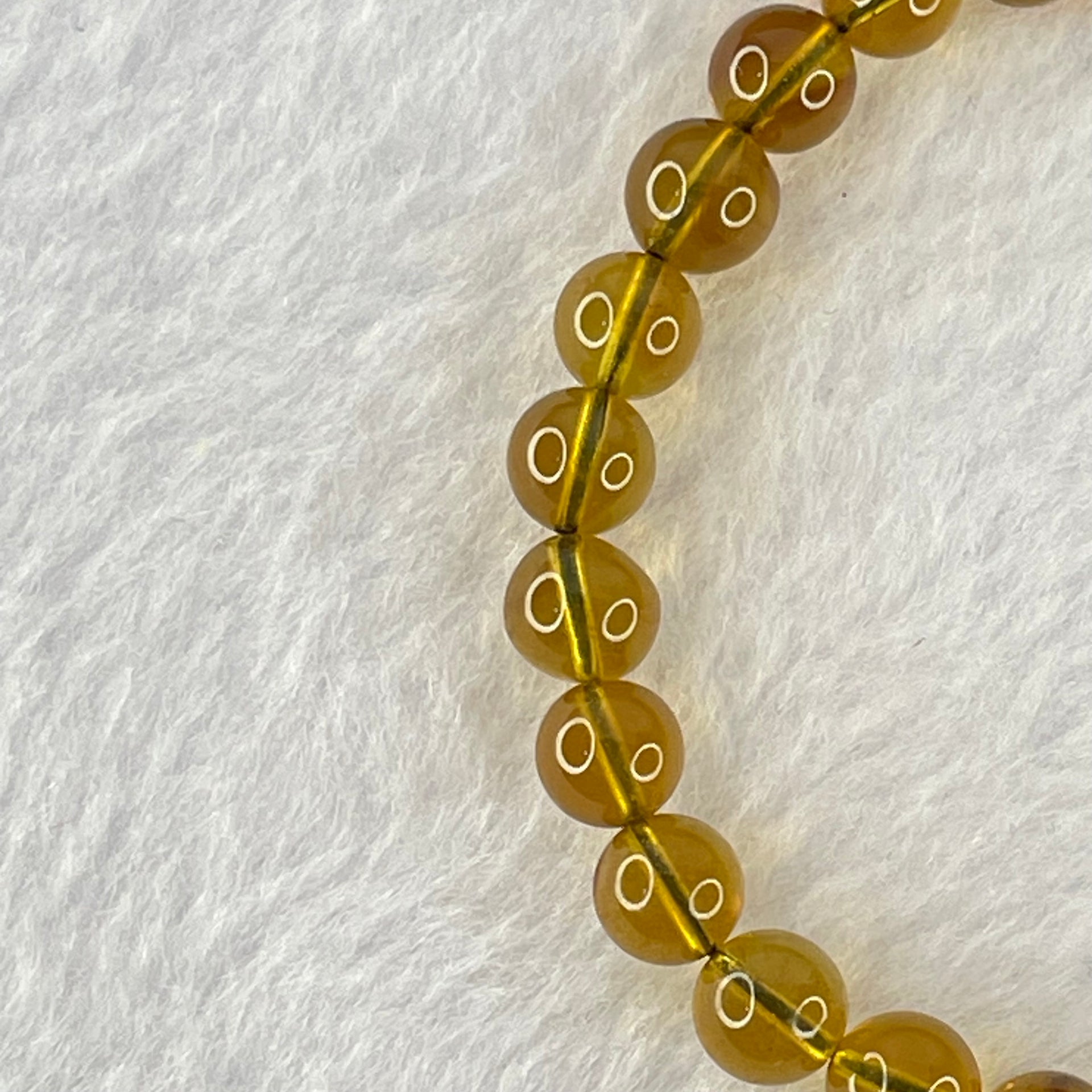 Natural Purple Honey Amber Beads Bracelet 天然紫蜜琥珀手链 3.41g 14cm 6.3mm 27 Beads - Huangs Jadeite and Jewelry Pte Ltd