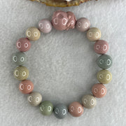 Natural Alashan Agate Pastels Pink Beads with Rabbit Charm Bracelet 32.34g 10.8mm 17Beads - Huangs Jadeite and Jewelry Pte Ltd