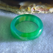Natural Green Chalcedony Ring 2.55g 6.9 by 3.4mm US6.7 HK14.5 - Huangs Jadeite and Jewelry Pte Ltd
