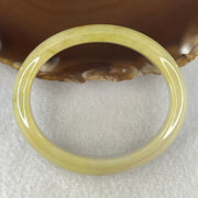Natural Type A Yellowish & Lavender Jadeite Oval Bangle | (44.23g | 54.9mm Inner Diameter | 12.9mm x 7.4mm | Very Very Slight External Line | Synergy, "Zi Qi Dong Lai" Noble Benefactor Magnet & Feng Shui Abundance Anchor) - Huangs Jadeite and Jewelry Pte Ltd