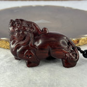 Natural African Rosewood Pixiu Handplay 天然非洲紫檀貔貅手把件 57.66g 64.1 by 27.4 by 43.4mm - Huangs Jadeite and Jewelry Pte Ltd