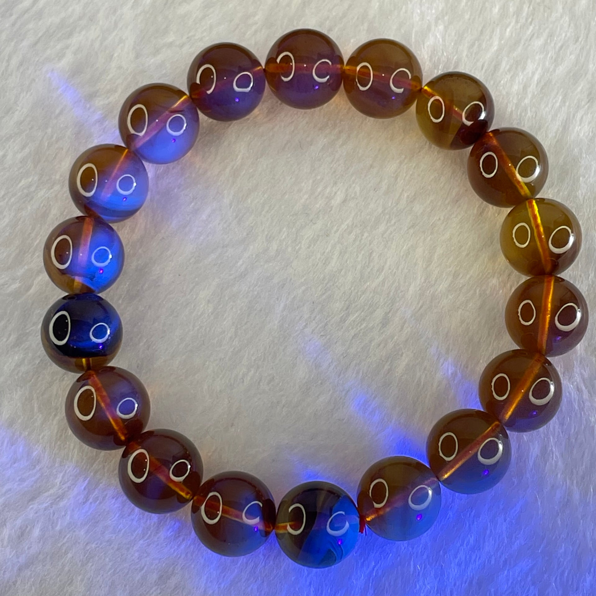 Natural Cognac Amber Beads Bracelet 10.72g 16.5cm 10.7mm 18 Beads - Huangs Jadeite and Jewelry Pte Ltd