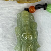 Type A Yellow Green Jadeite God of Fortune Cai Shen Ye 18.26g 39.4 by 22.6 by 12.3mm - Huangs Jadeite and Jewelry Pte Ltd