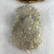 Natural Clear Quartz Crystal Cluster Display with Wooden Stand 705.70g 119.0 by 66.5 by 160.0mm - Huangs Jadeite and Jewelry Pte Ltd